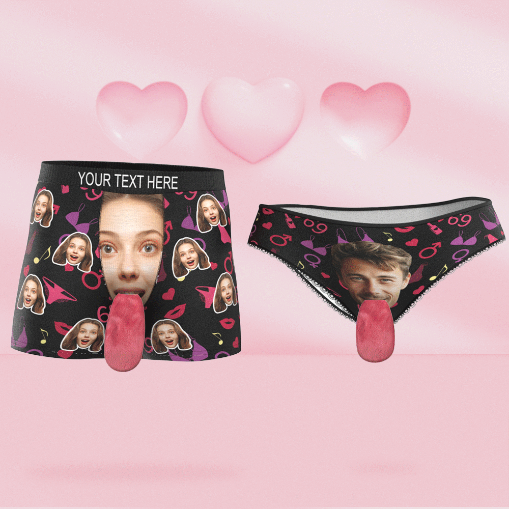 Custom Face Underwear Personalized Magnetic Tongue Underwear Valentine's Gifts - MyFaceSocksUK