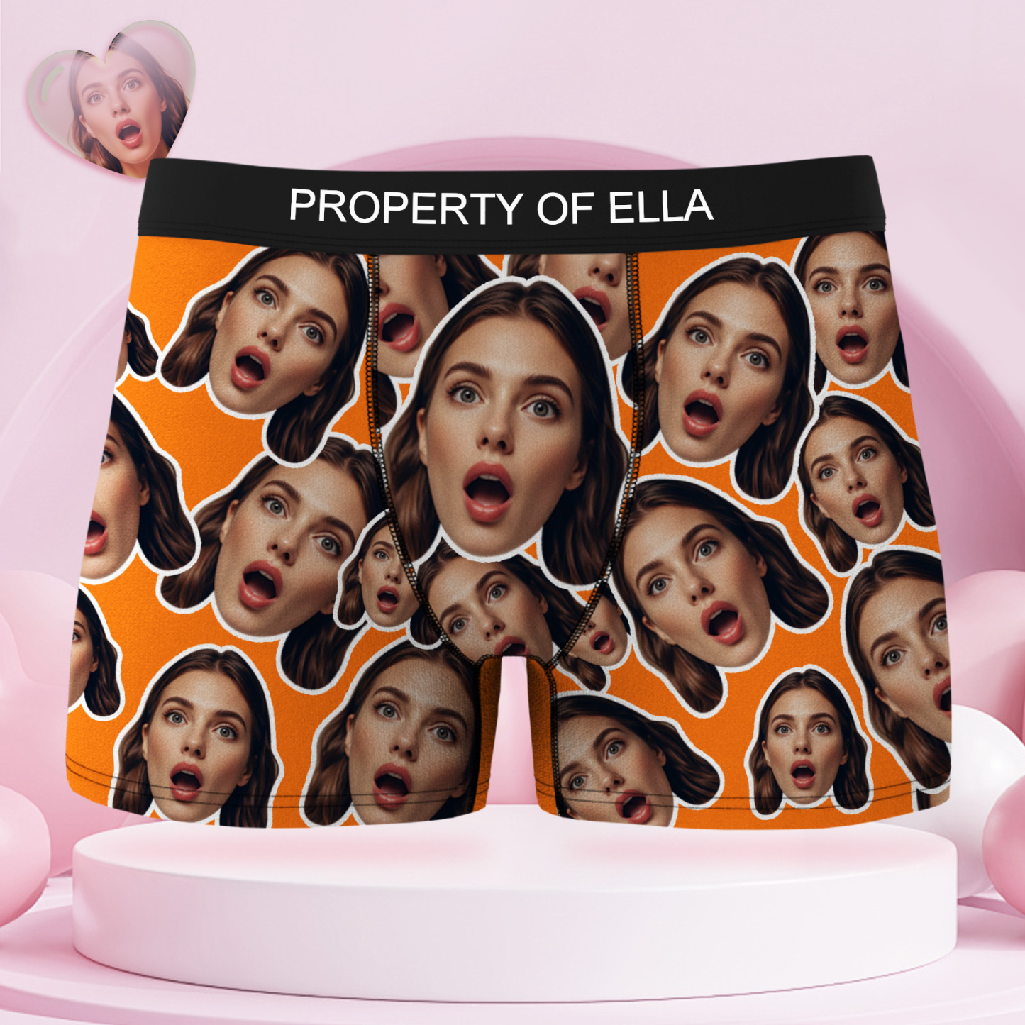 Custom Mash Face Boxer Shorts Men's Face Underwear Funny Lovers Boxer Gifts Colorful