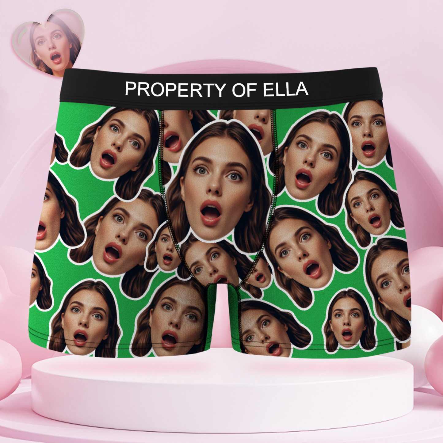 Custom Mash Face Boxer Shorts Men's Face Underwear Funny Lovers Boxer Gifts Colorful