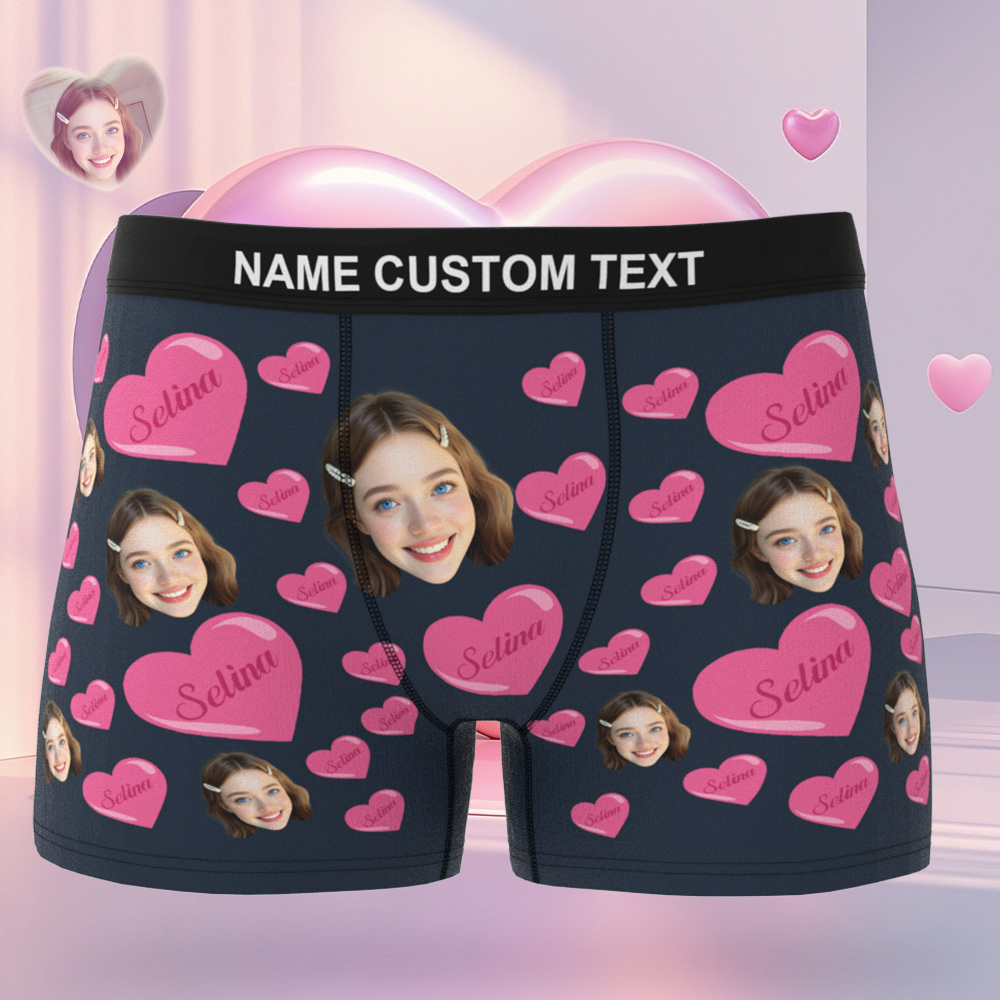 Custom Men's Boxer Face Underwear Personalized Be Mine Boxer Gift For Couple Valentines Gift - MyFaceSocksUK