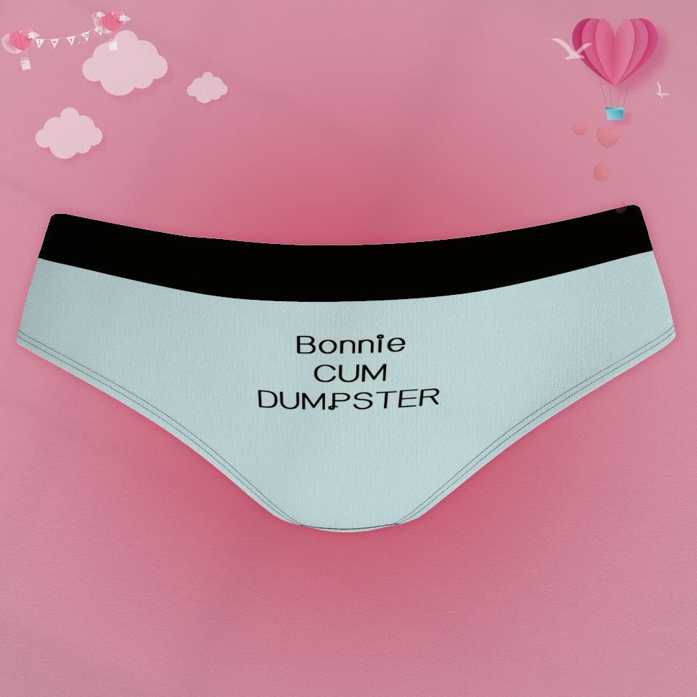 Custom Name Underwear,Personalized "Cum Dumpste" Panty Women's