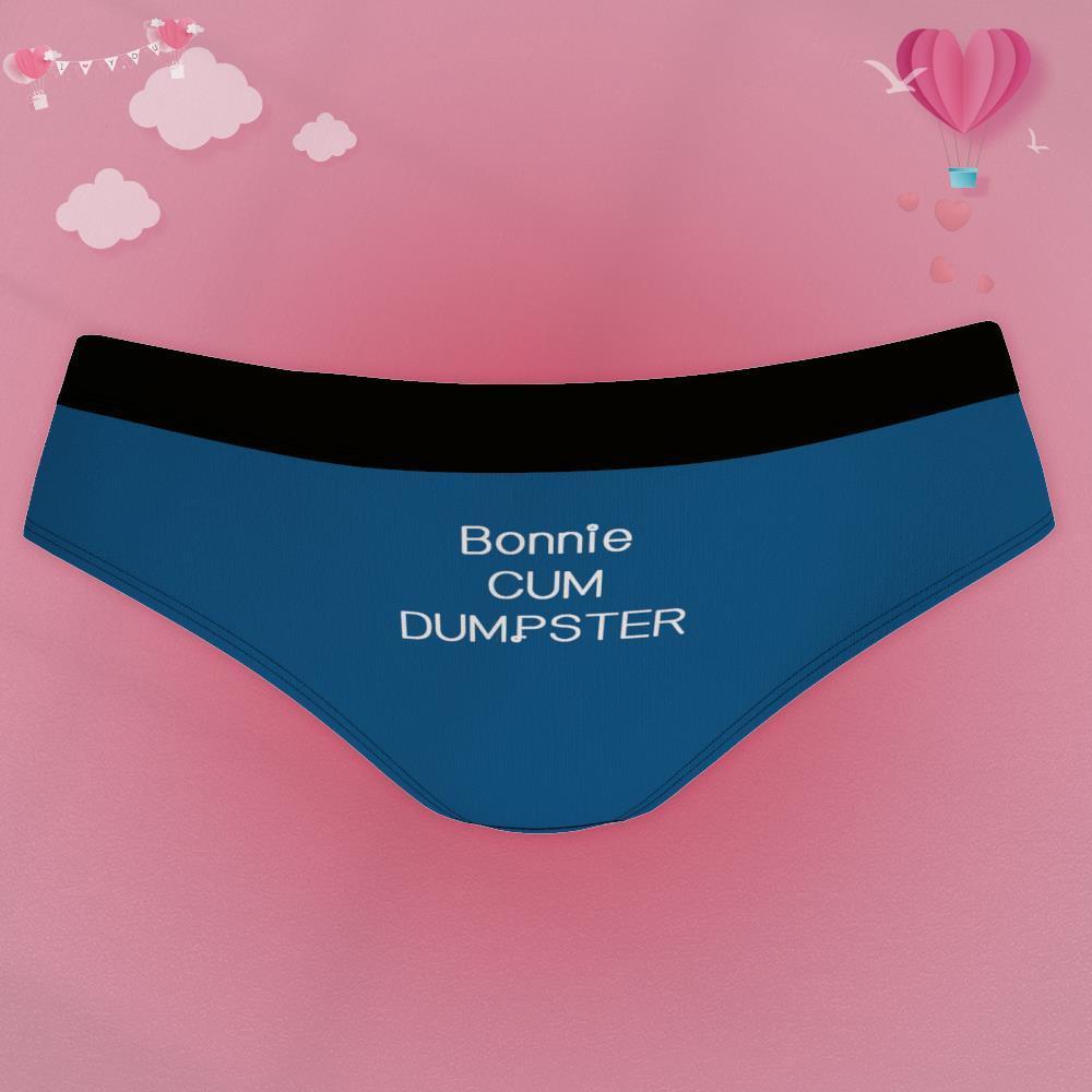 Custom Name Underwear,Personalized "Cum Dumpste" Panty Women's