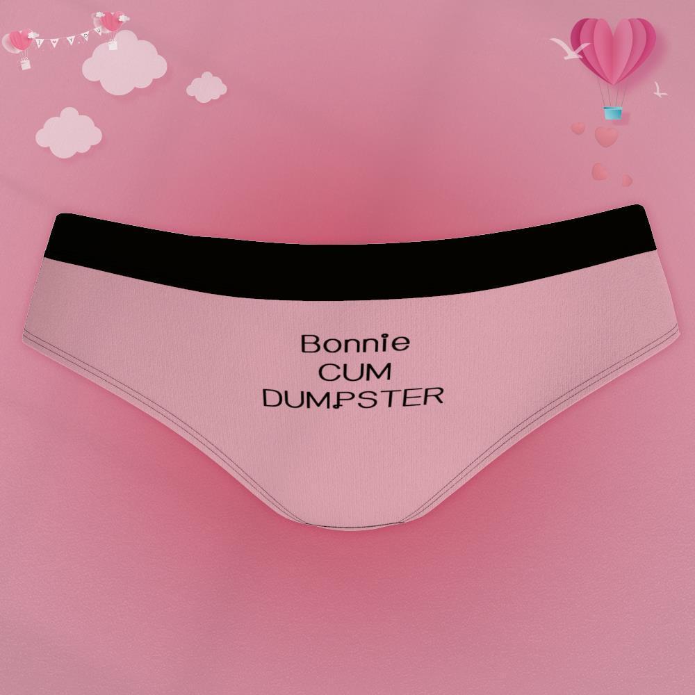 Custom Name Underwear,Personalized "Cum Dumpste" Panty Women's