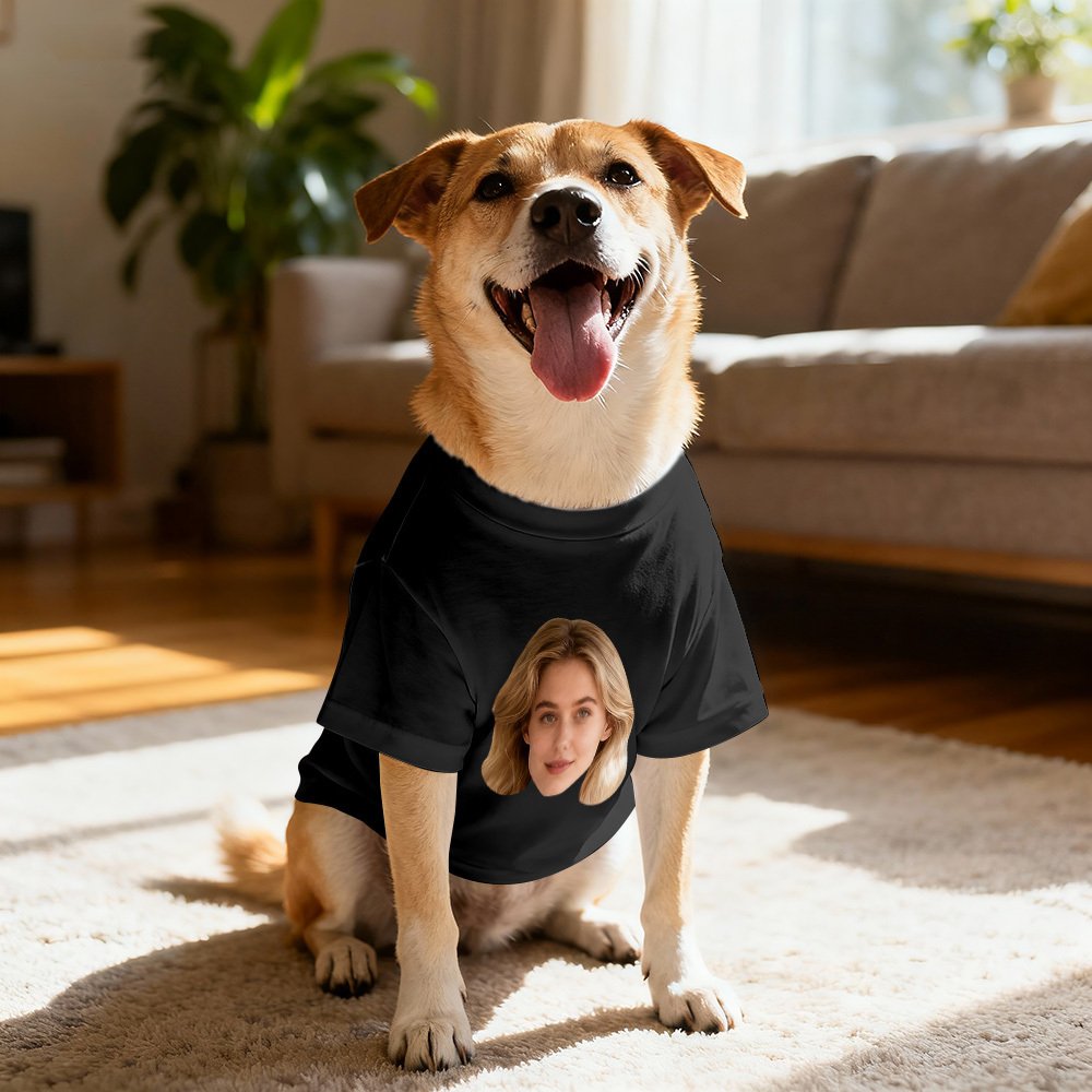 Custom Photo T-Shirt Set Dog and Owner Matching Shirts Personalized Pet Lover Gift - MyFaceSocksUK