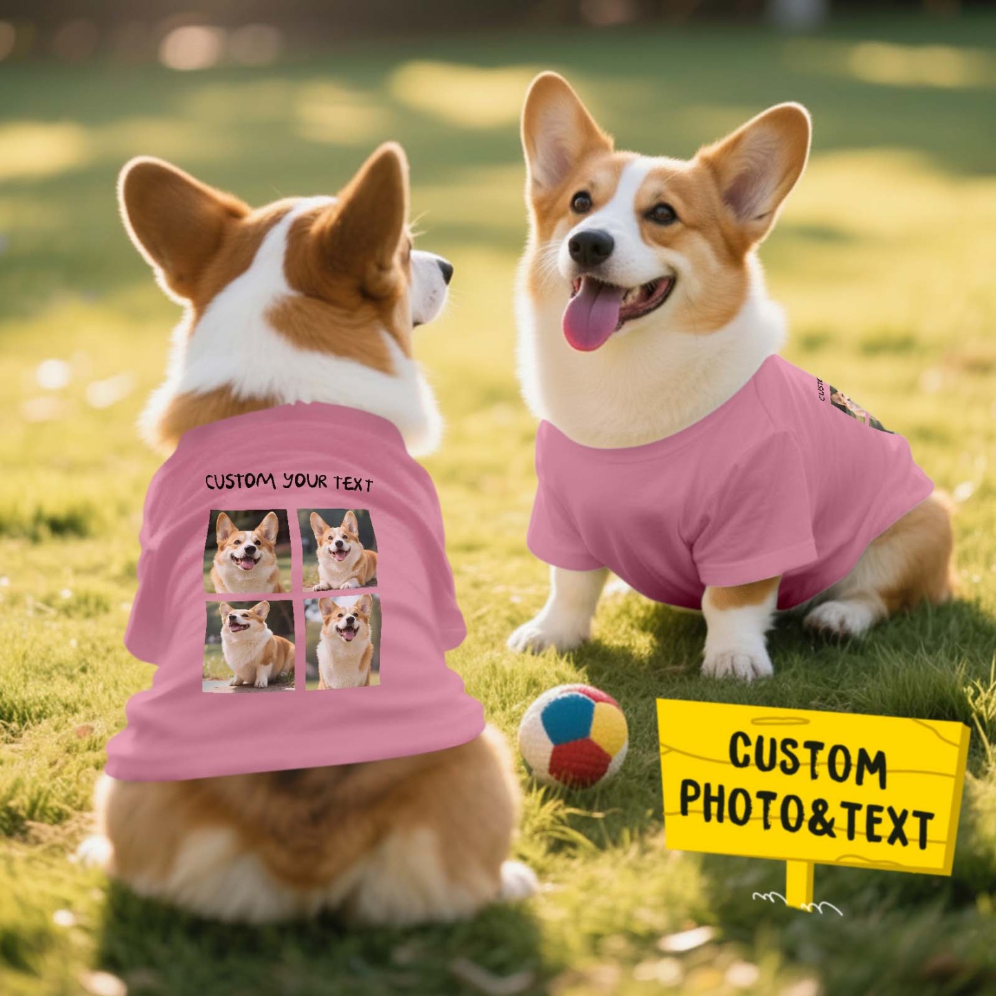 Personalized Cute Photo Mash T-Shirt Dog Shirt Custom Pet Lover Shirt Gift - MyFaceSocksUK