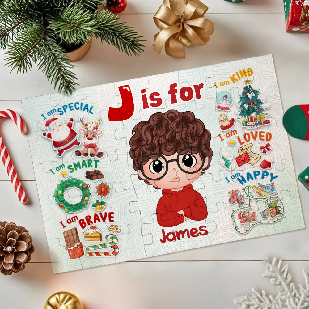 Jigsaw Puzzle Personalized Gift for Kids Trendy 2024 New 2024 Personalized Puzzle for Kid Christmas Gift - MyFaceSocksUK