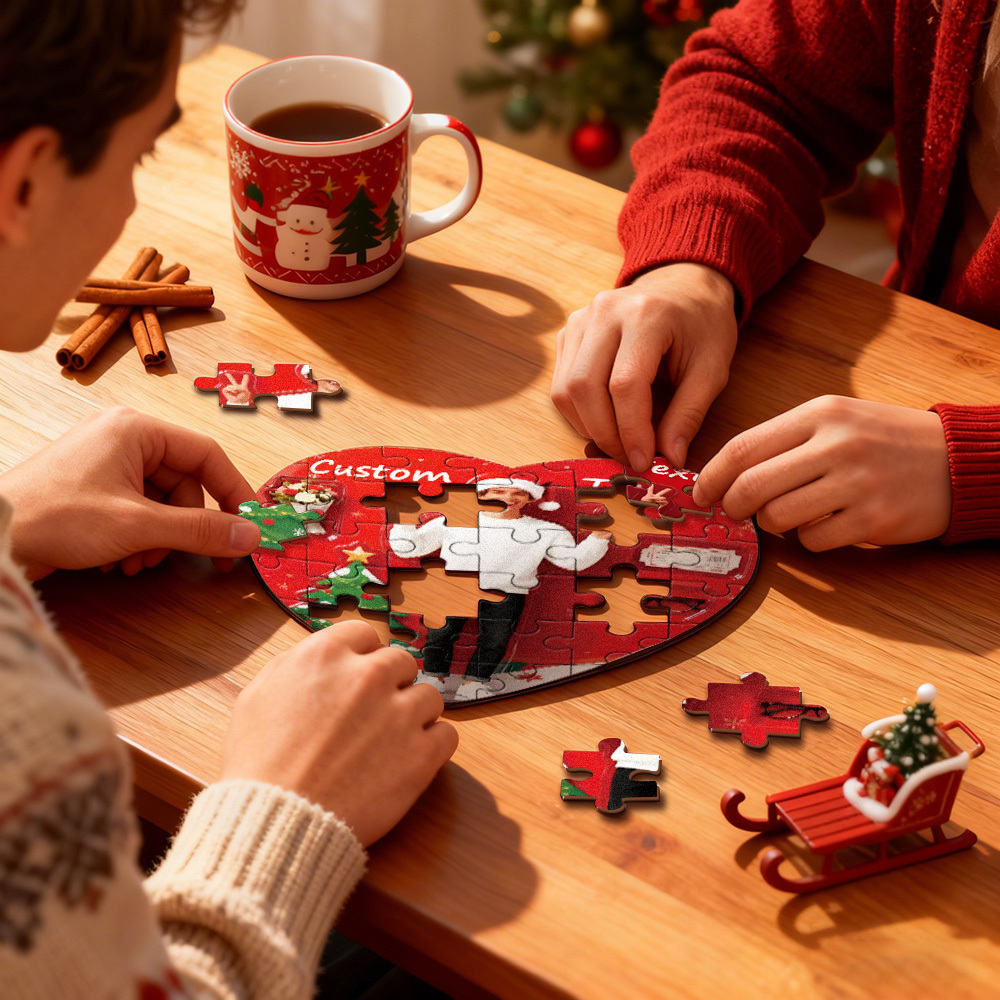 Custom Jigsaw Puzzle- Valentine Gift For Lovers- Gift for Boyfriend Girlfriend - MyFaceSocksUK