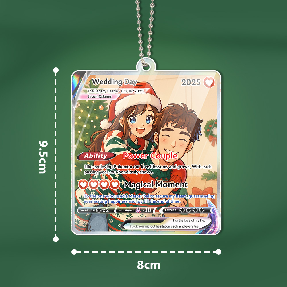 Christmas Gifts Custom Acrylic Car Ornament Bag Chrams Custom Shaped Gift For Dad Mom - MyFaceSocksUK