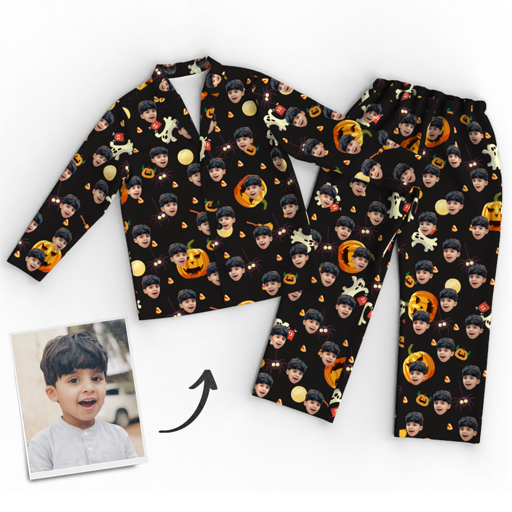 Custom Face Pajamas Halloween For Children - MyFaceSocksUK