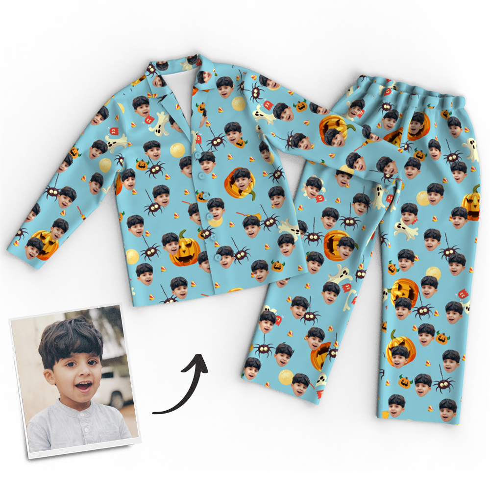 Custom Face Pajamas Halloween For Children - MyFaceSocksUK