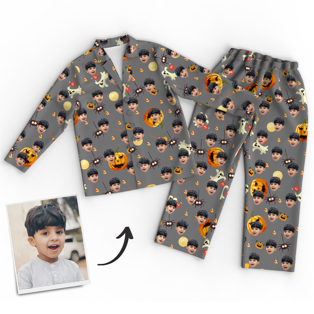 Custom Face Pajamas Halloween For Children - MyFaceSocksUK