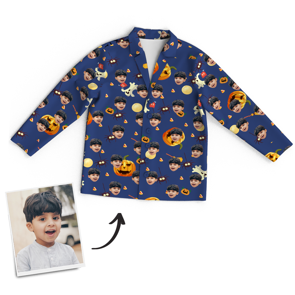 Custom Face Pajamas Halloween For Children - MyFaceSocksUK