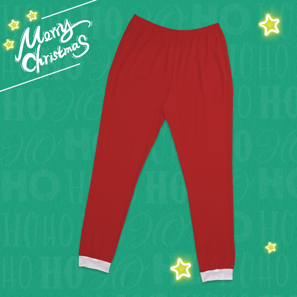 Custom Classic Christmas Santa Suits-Pajama Bottoms