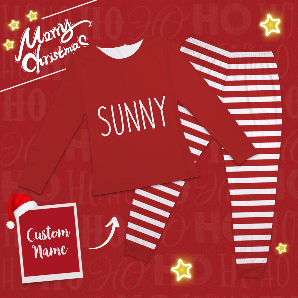 Custom Merry Christmas Pajamas Classic Red And Green Set