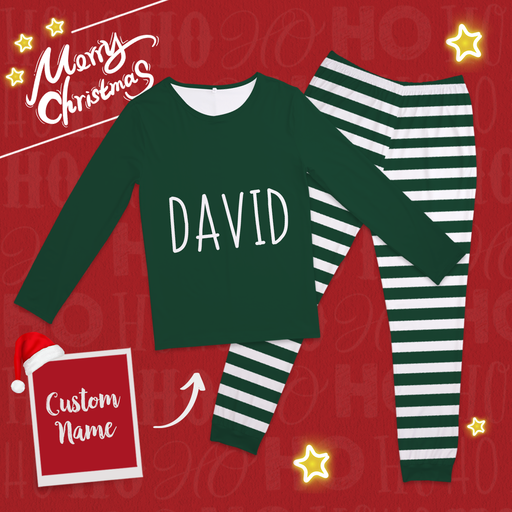 Custom Merry Christmas Pajamas Classic Red And Green Set-Pajama Tops