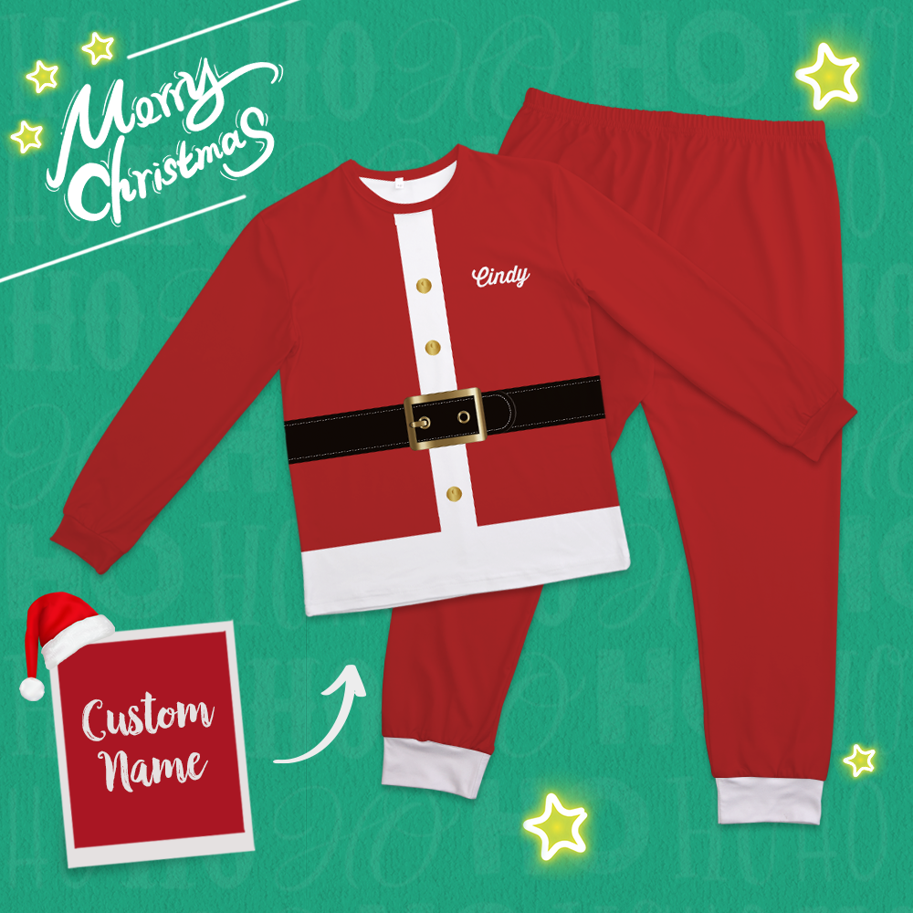 Custom Classic Christmas Santa Suits-Pajama Tops