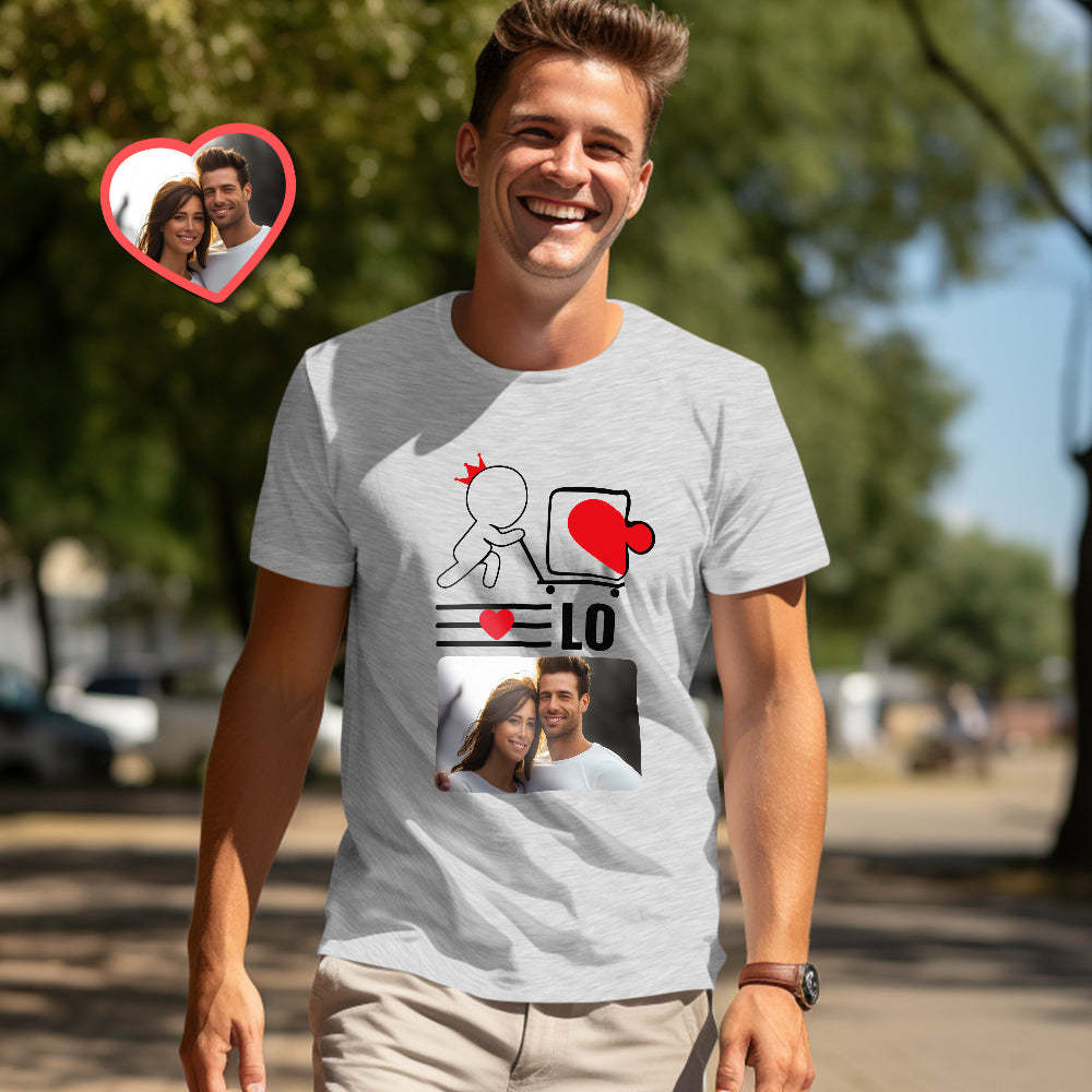 Custom Couple Matching T-shirts Love You Personalized Matching Couple Shirts Valentine's Day Gift - MyFaceSocksUK