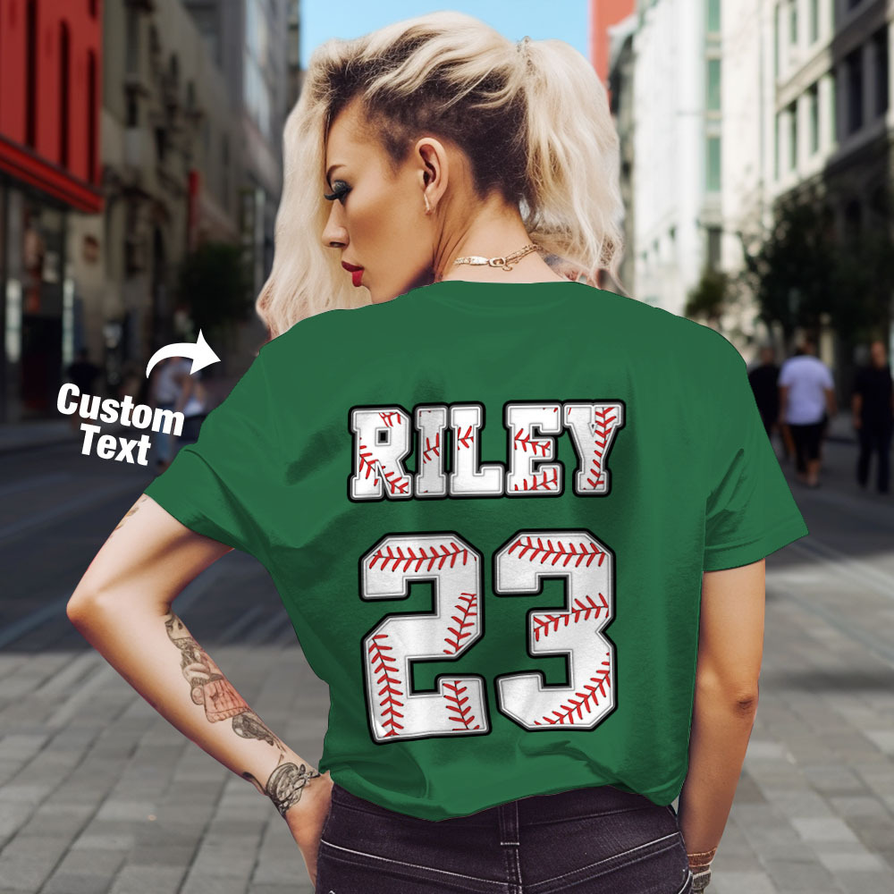Custom Name And Number For Baseball Lovers Shirt - MyFaceSocksUK