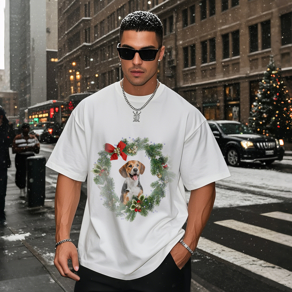 Personalized Photo Vintage T-shirts Christmas Theme T-shirt Lantern Vintage T-Shirt - MyFaceSocksUK