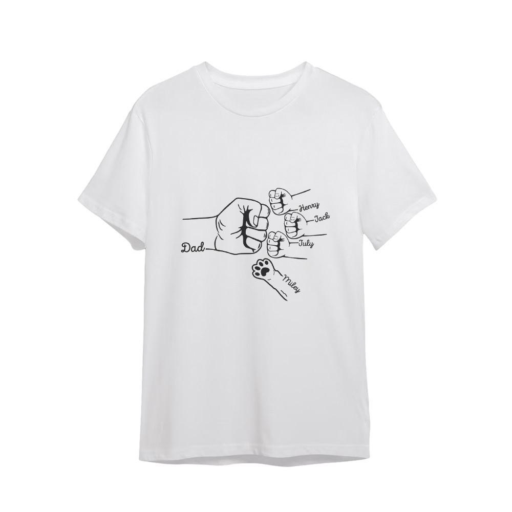 Custom T-Shirt Personalized T-Shirt Father's Day Gift Family T-Shirt - MyFaceSocksUK