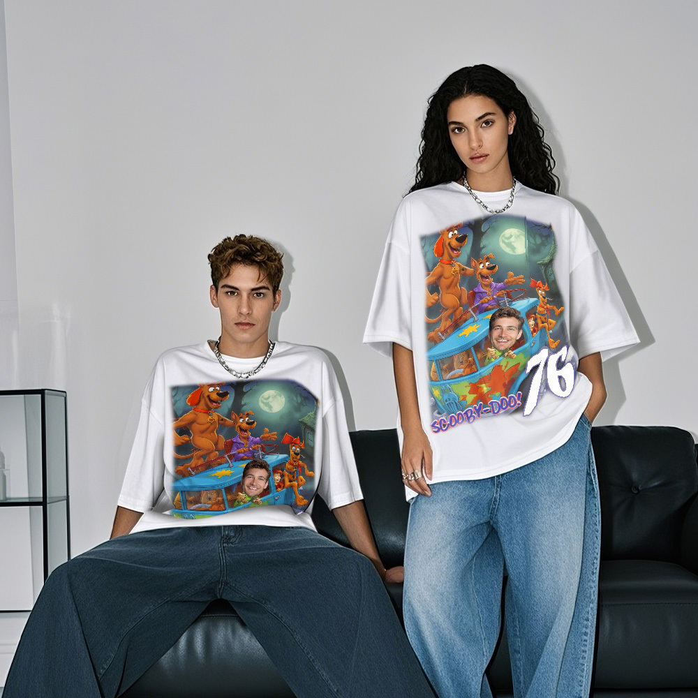 Custom Vintage Photo Tee Personalized Retro Fashion T-Shirts for Gift - MyFaceSocksUK