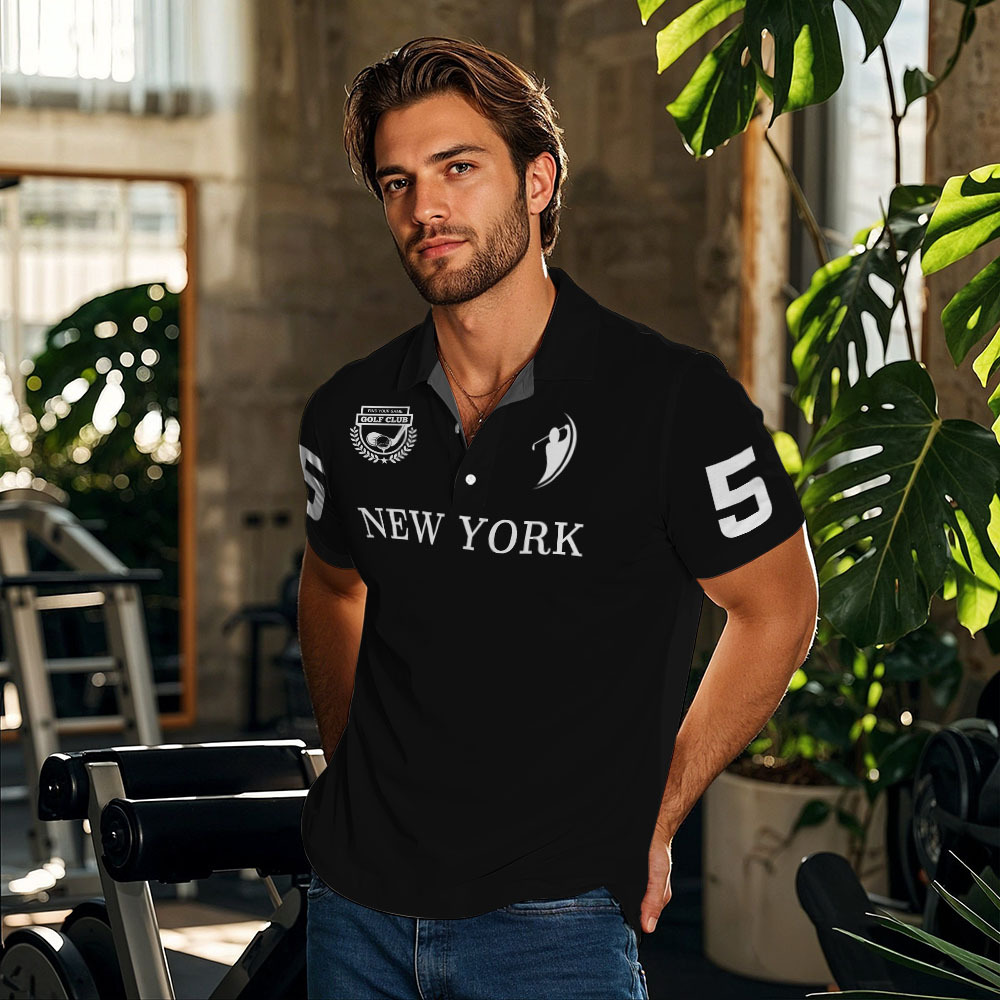 Custom Face Polo Teal Logo Hawaii Palm Trees Performance Golf Polo Shirt Gift - MyFaceSocksUK