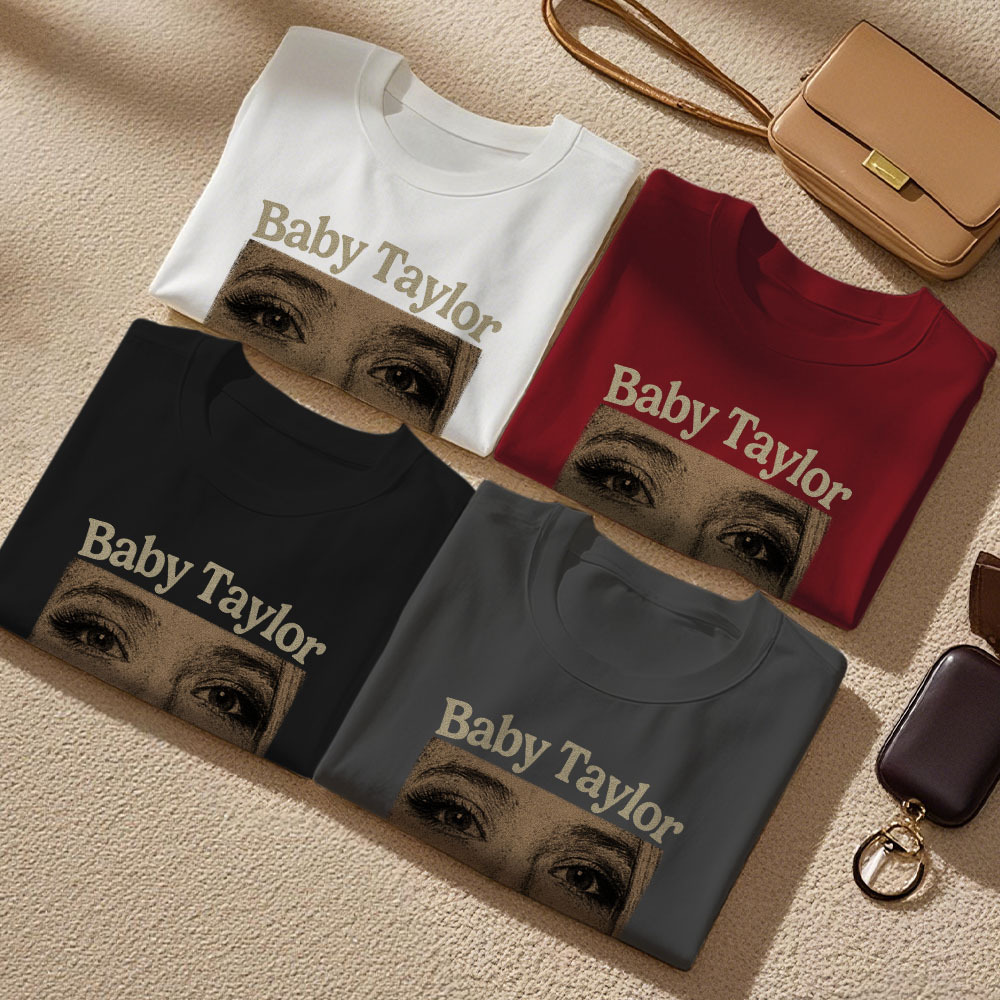 Custom Photo Girlfriend Eyes Love on Tour Shirt With Text - MyFaceSocksUK