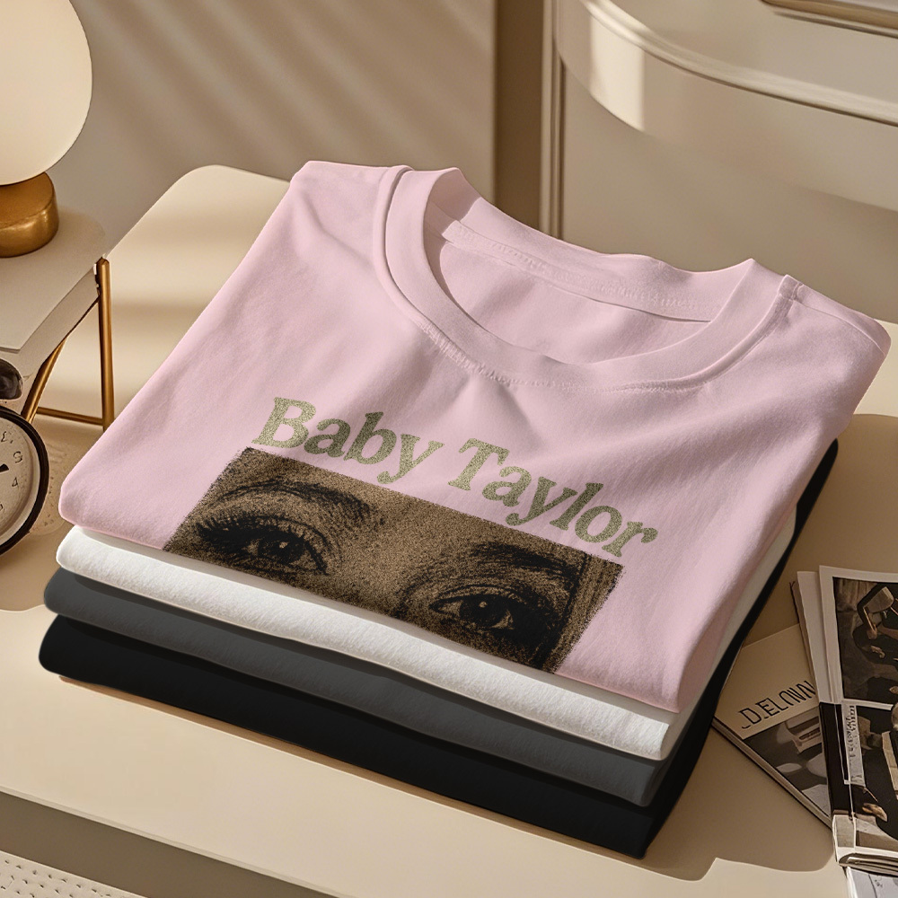 Custom Photo Girlfriend Eyes Love on Tour Shirt With Text - MyFaceSocksUK
