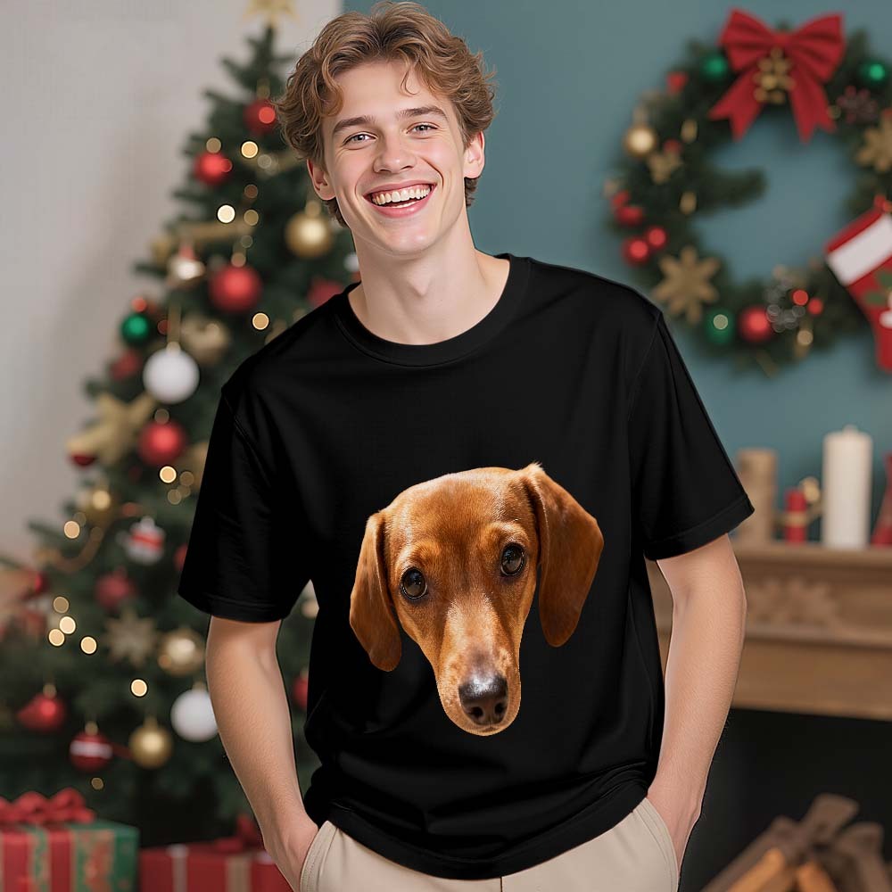Custom Photo T-Shirt Set Dog and Owner Matching Shirts Personalized Pet Lover Gift - MyFaceSocksUK
