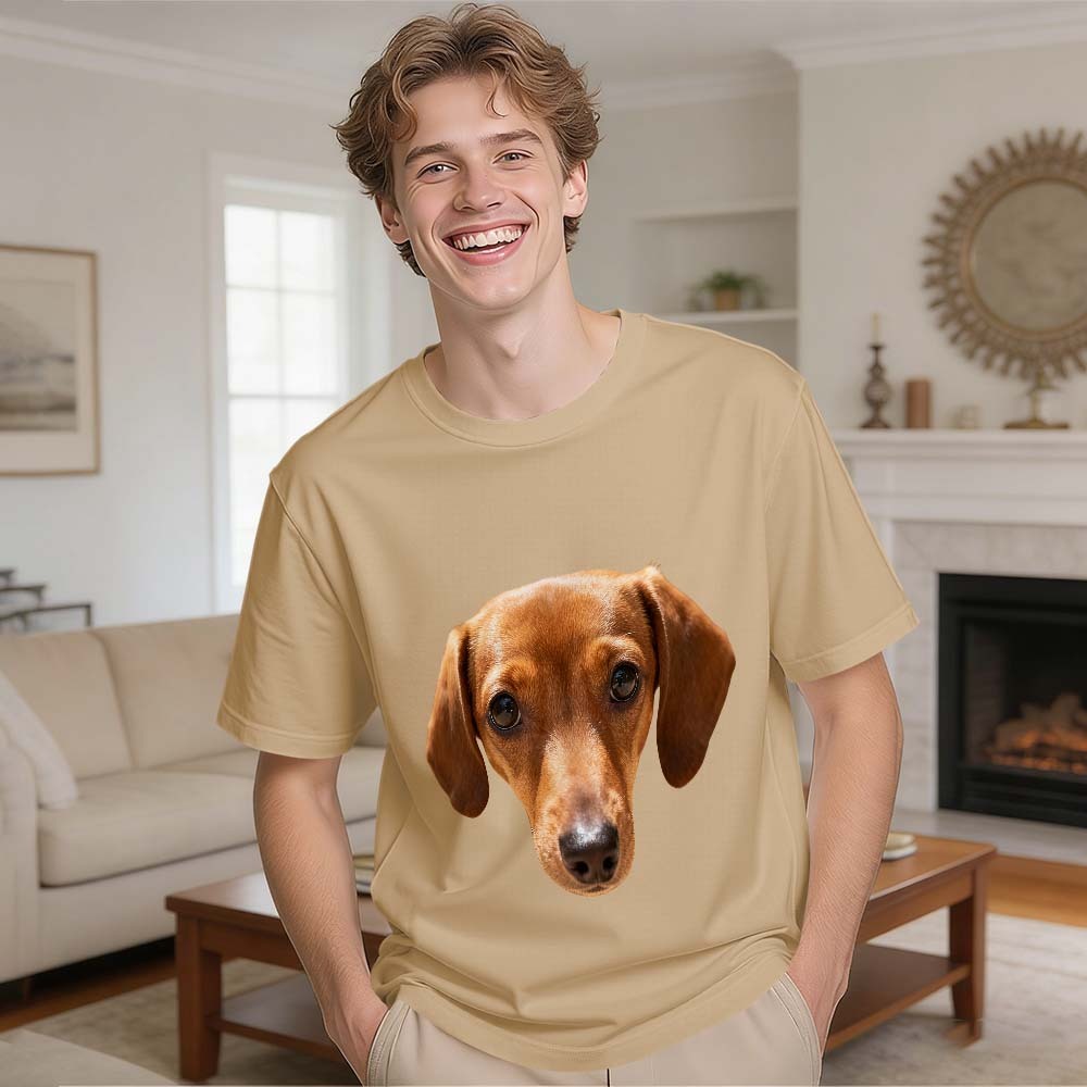 Custom Photo T-Shirt Set Dog and Owner Matching Shirts Personalized Pet Lover Gift