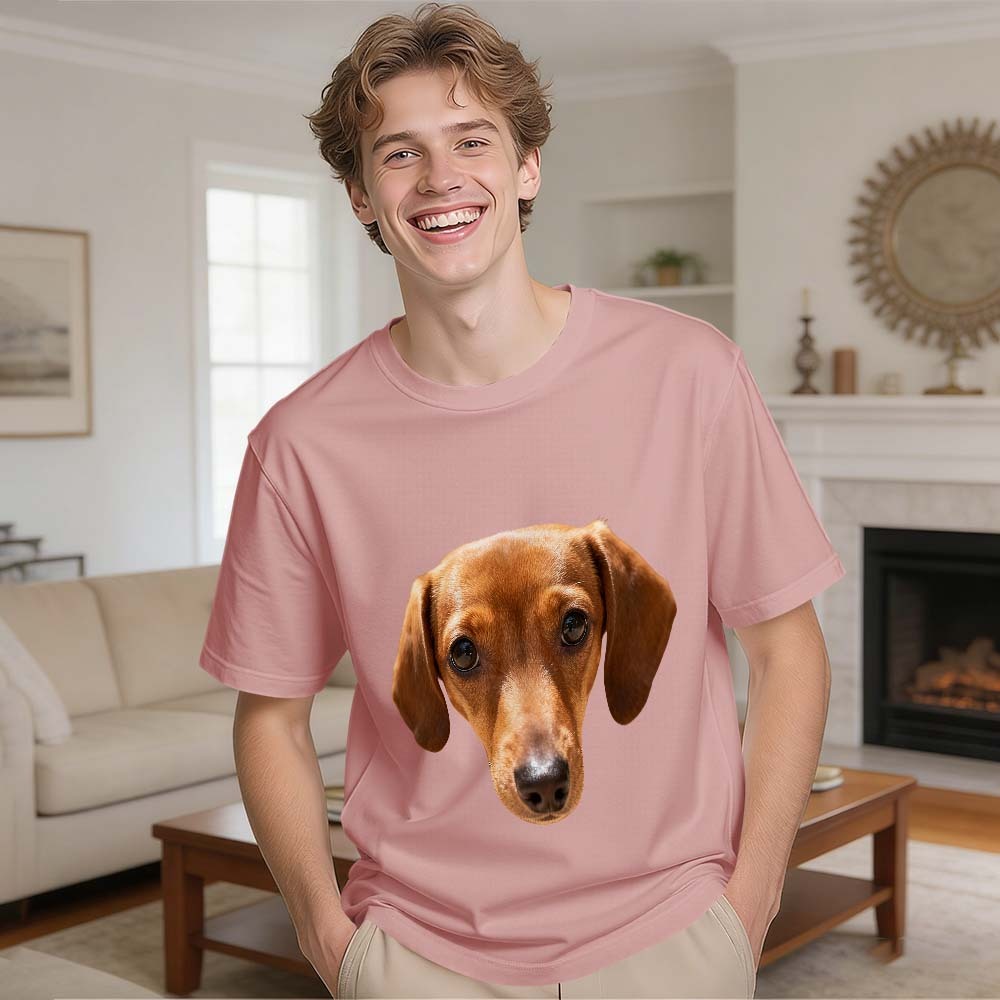 Custom Photo T-Shirt Set Dog and Owner Matching Shirts Personalized Pet Lover Gift