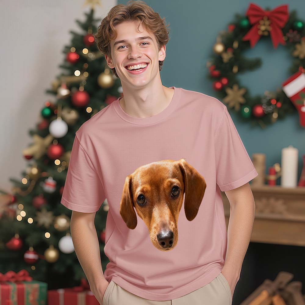 Custom Photo T-Shirt Set Dog and Owner Matching Shirts Personalized Pet Lover Gift - MyFaceSocksUK