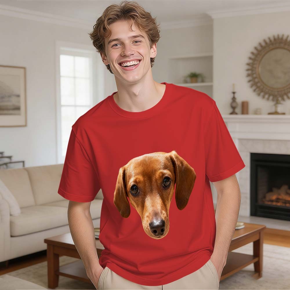 Custom Photo T-Shirt Set Dog and Owner Matching Shirts Personalized Pet Lover Gift