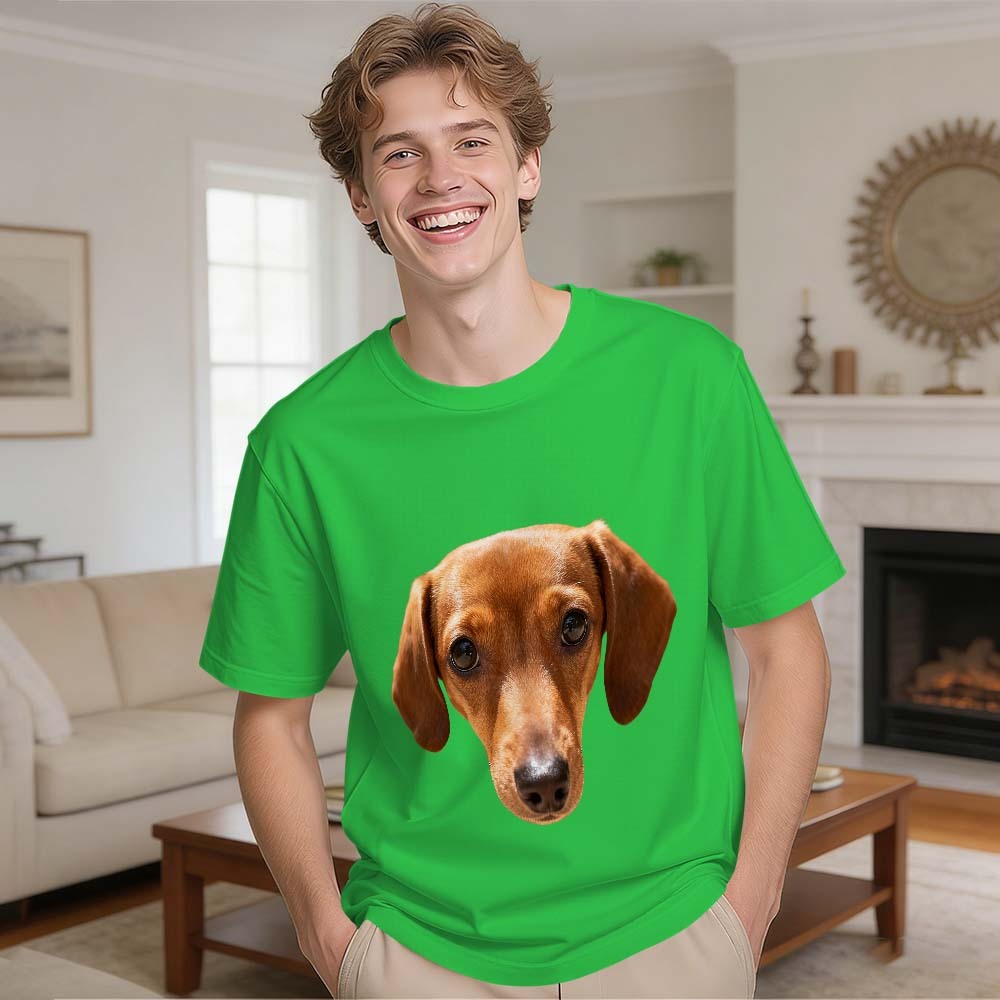 Custom Photo T-Shirt Set Dog and Owner Matching Shirts Personalized Pet Lover Gift