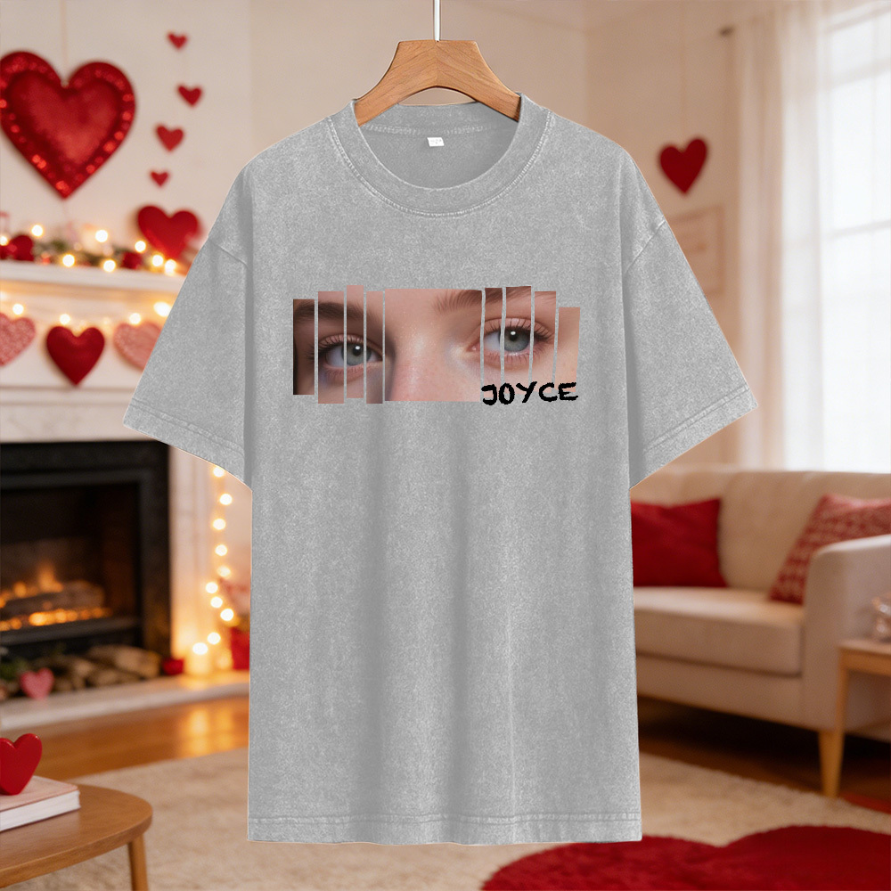 Anniversary Gifts Custom Eyes Shirt Girlfriend Eyes Tee Personalized Photo and Name for Lovers