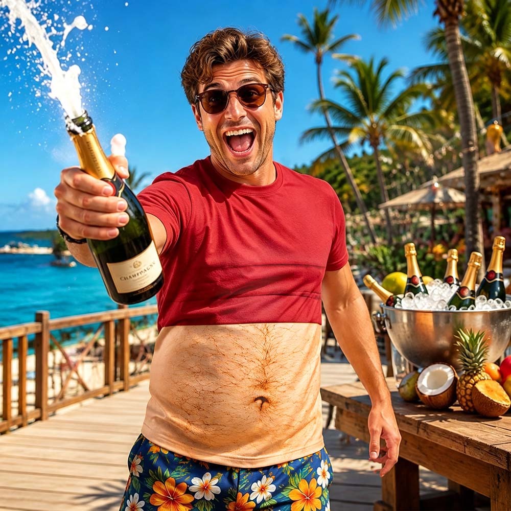 Dad Bod Shirt, Custom Faux Chest Hair Shirt, Personalized Aloha And Chill Shirts, Novelty Tropical Beach Fake Muscle Shirt, Novelty Dad Tee - MyFaceSocksUK