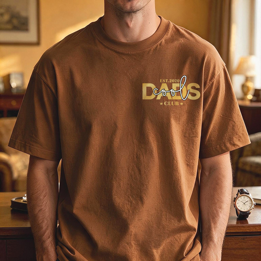 Personalized Cool Dad Photo Shirt, Dad Gift Custom, Father's Day T-Shirt with Kids Name, Cool Dad Club Photo Shirt - MyFaceSocksUK