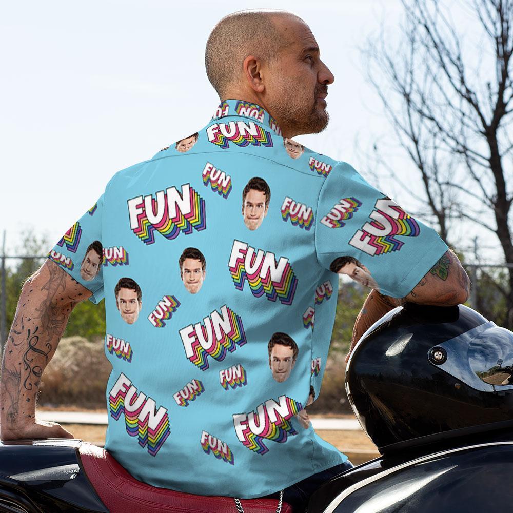 Custom Hawaiian Shirts Funny Face Aloha Beach Shirt For Men