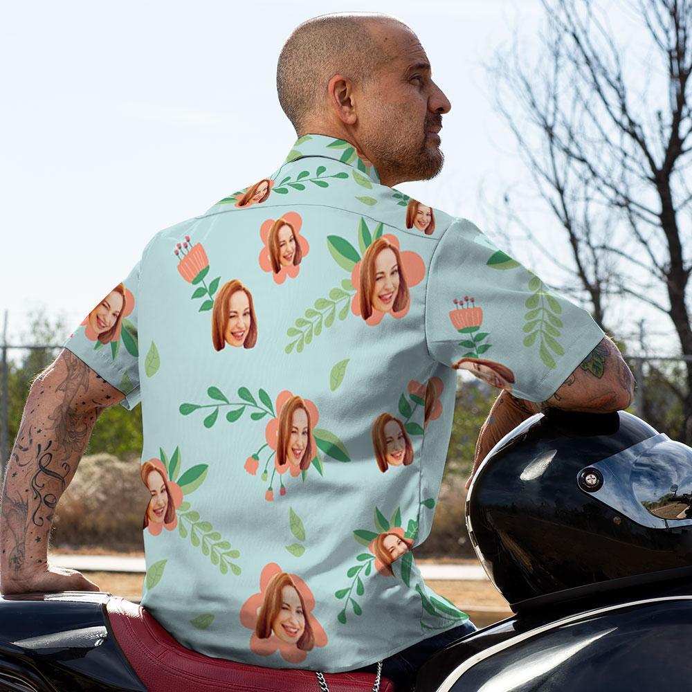 Custom Hawaiian Shirts Women Face Summer Design Aloha Beach Shirt For Men