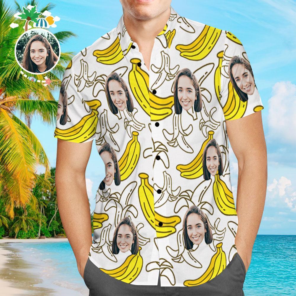 Custom Hawaiian Shirts Funny Banana Aloha Beach Shirt For Men