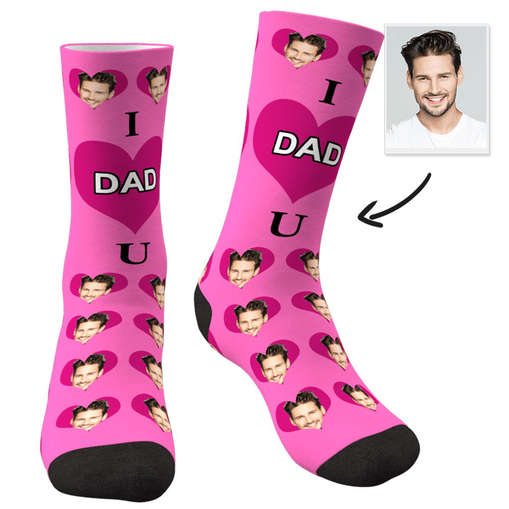 Custom Photo Socks Love Mom - MyFaceSocksUK