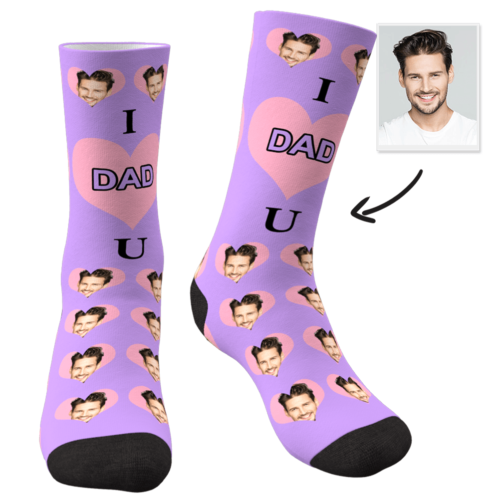 Custom Photo Socks Love Mom - MyFaceSocksUK