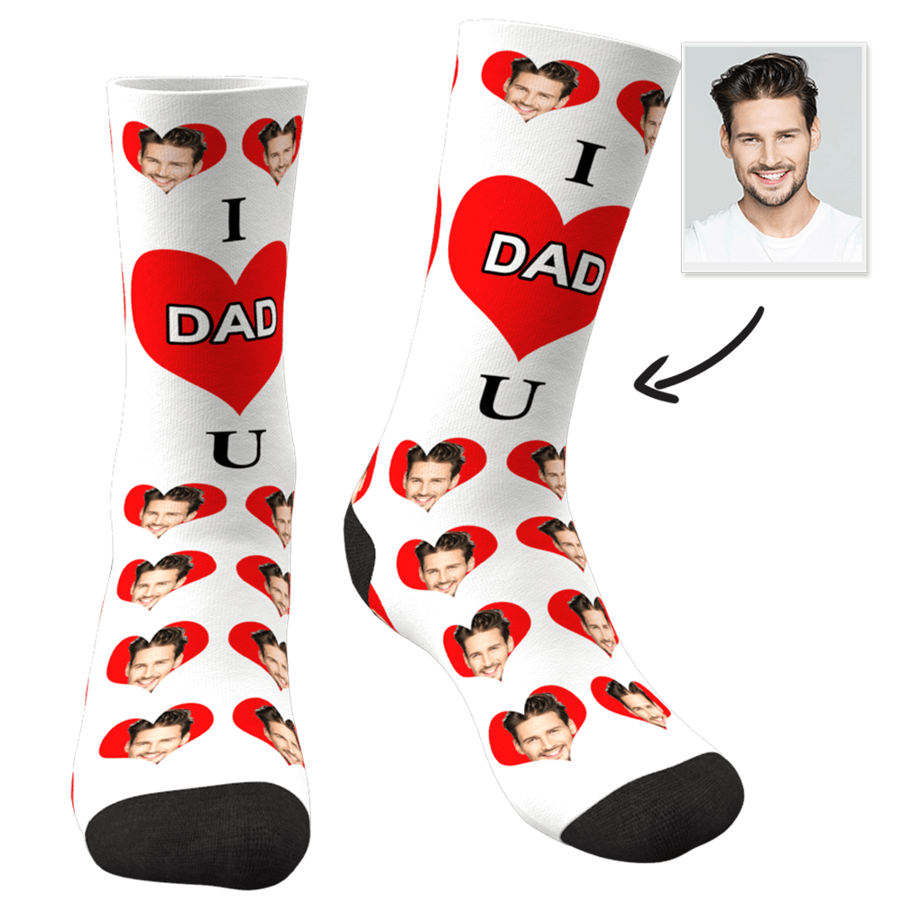 Custom Photo Socks Love Mom - MyFaceSocksUK