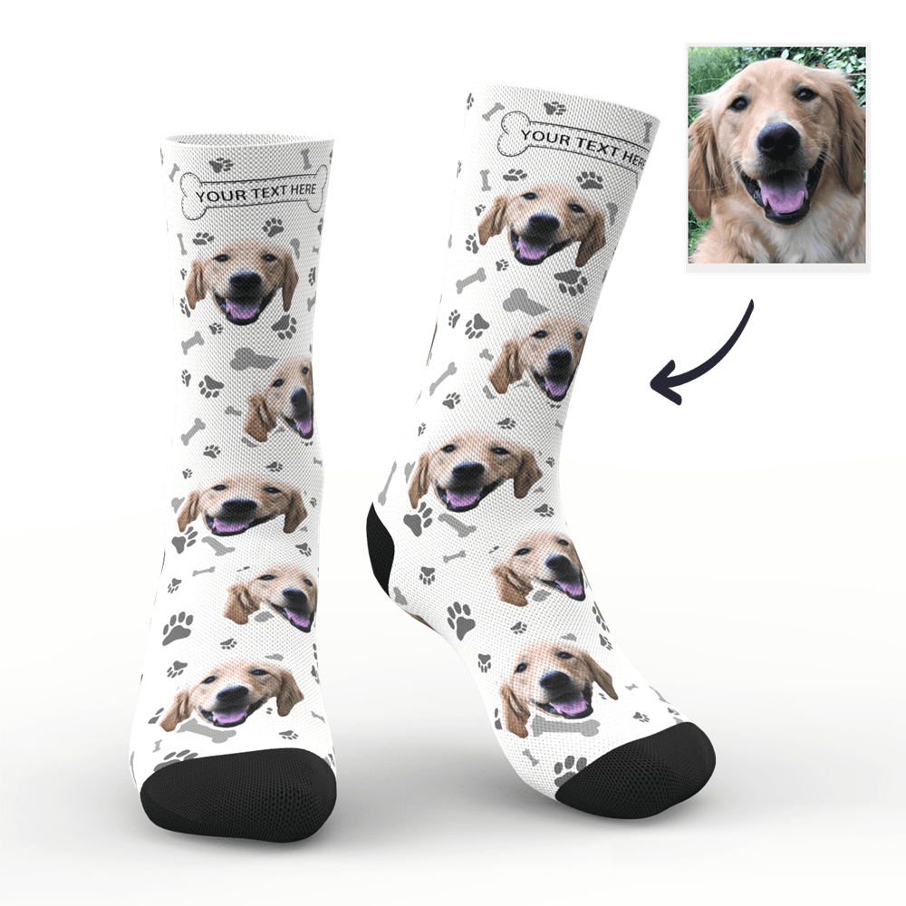 Custom Dog Socks With Your Text - Myfacesocksuk