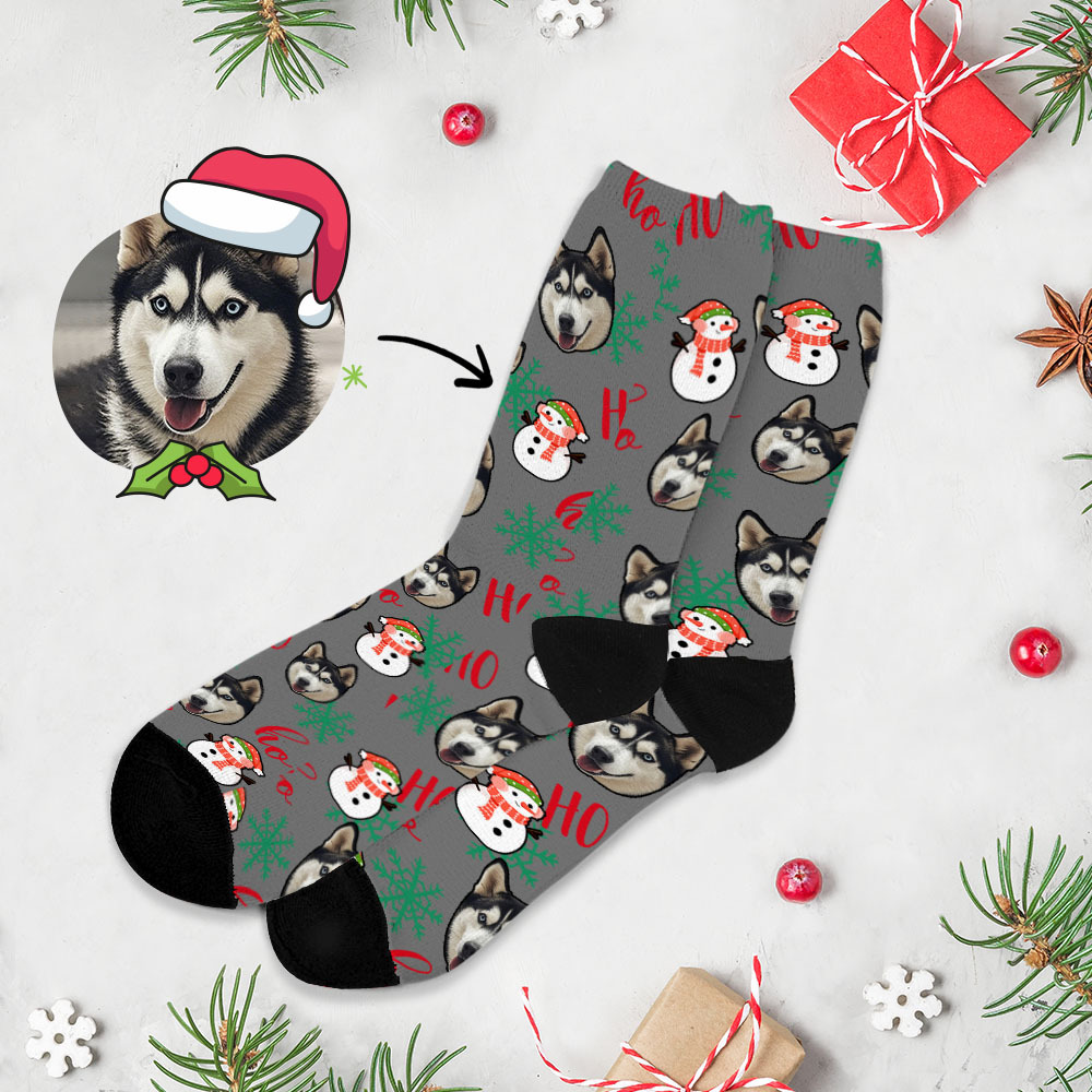 Christmas Custom Face Socks Custom Funny Custom Designs Best Gift Idea Xmas Socks - MyFaceSocksUK