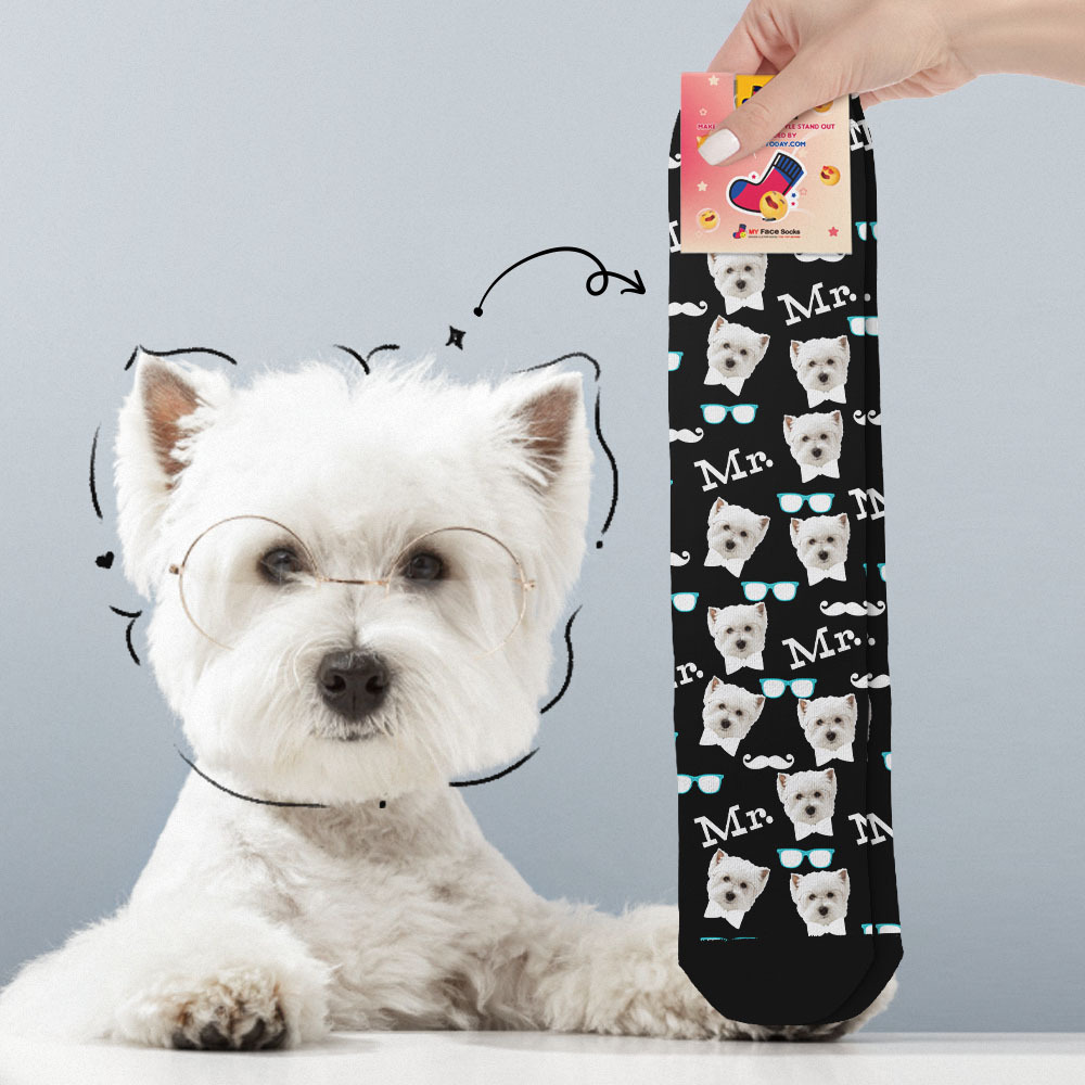 Custom Full Face Socks Mr Cute Socks Personalized Photo Custom Design Best Gift Idea - MyFaceSocksUK