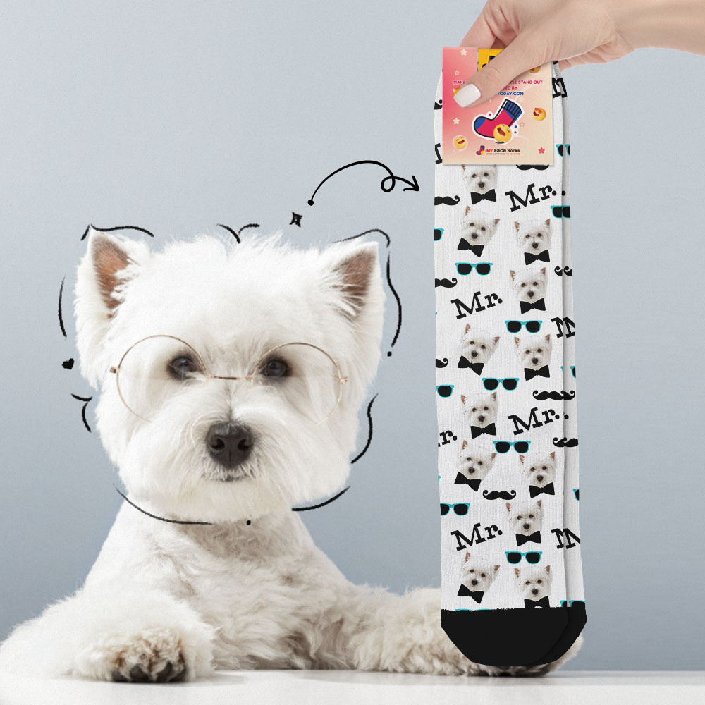 Custom Full Face Socks Mr Cute Socks Personalized Photo Custom Design Best Gift Idea - MyFaceSocksUK