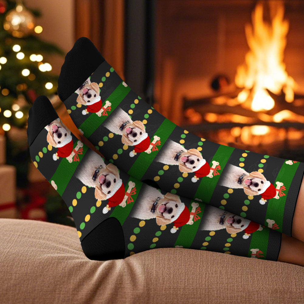 Personalized Face Socks Christmas Socks Personalized Santa Tree  Photo Socks Fun Gift for Family, Friends & Lovers - MyFaceSocksUK