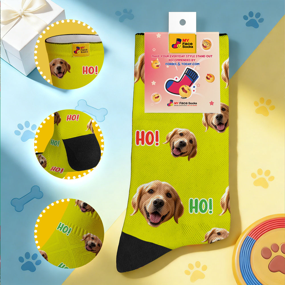Custom Cute Pet Theme Face Socks Personalized Pet Lover Gift Socks with Photo - MyFaceSocksUK