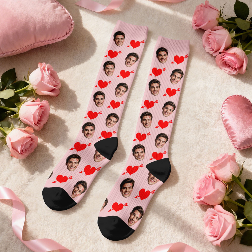 Custom Cute Pet Face Compression Socks Personalized Knee-High Socks with Photo Gift for Pet Lover - MyFaceSocksUK